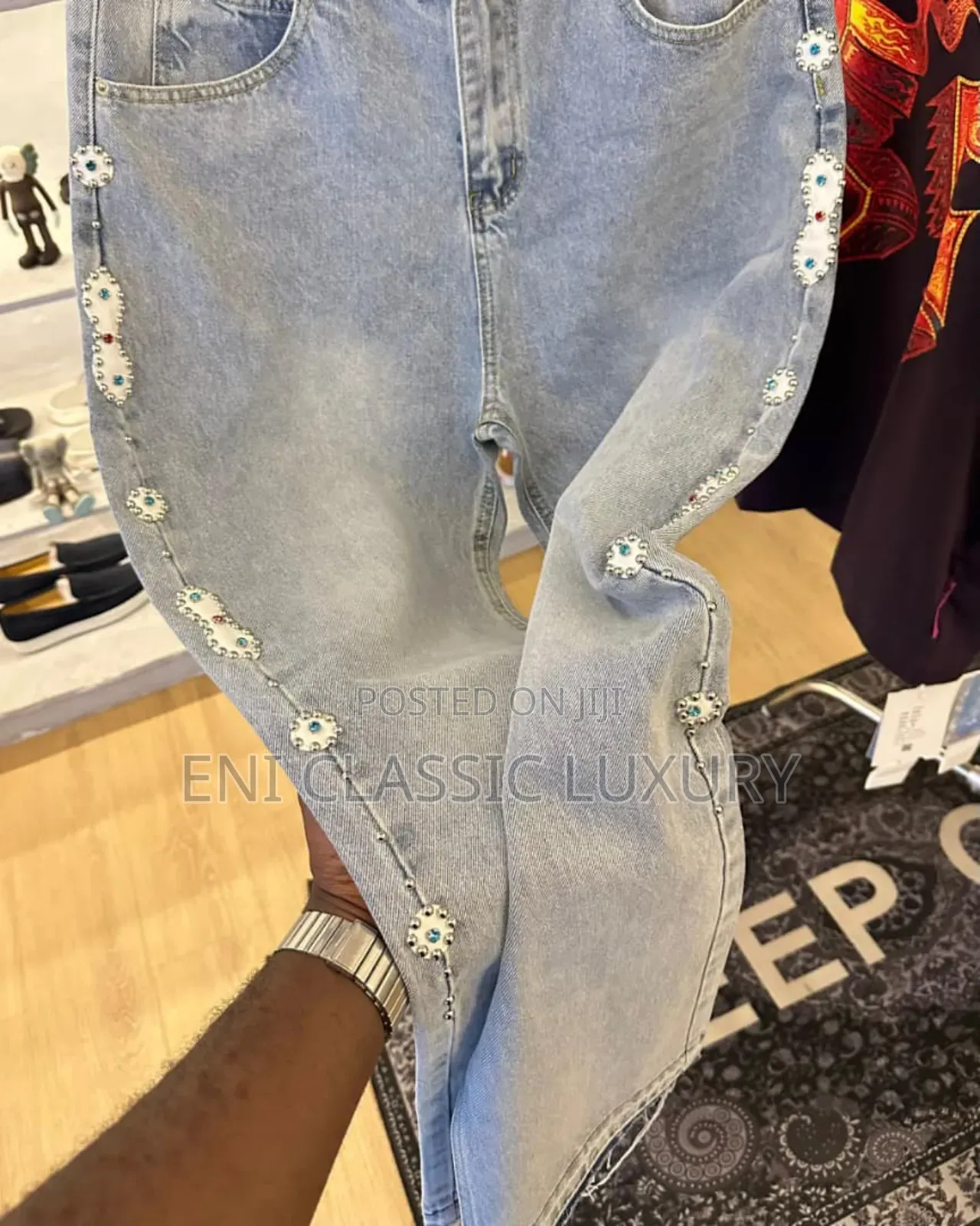 100% Quality Luxury Men's Jeans Amiri Well Banded Package