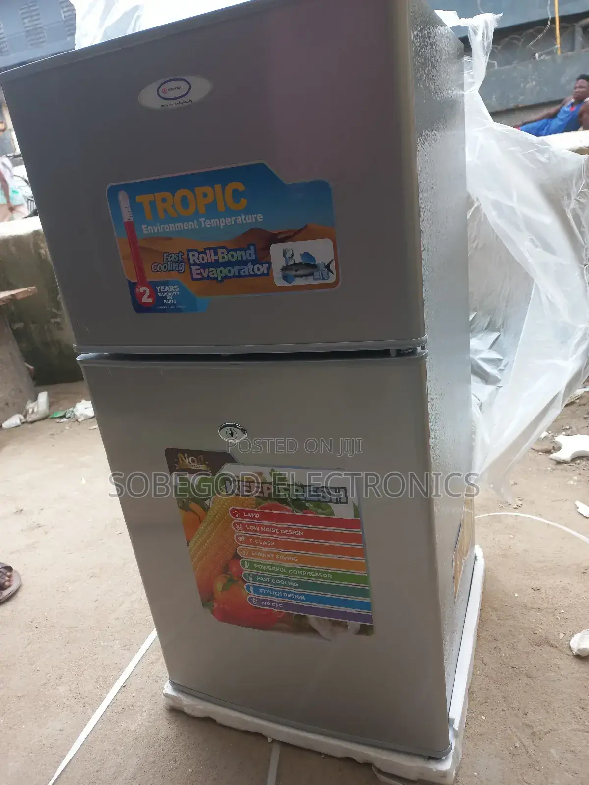 Original New Tekno Cool Table Top Fridge Double Door