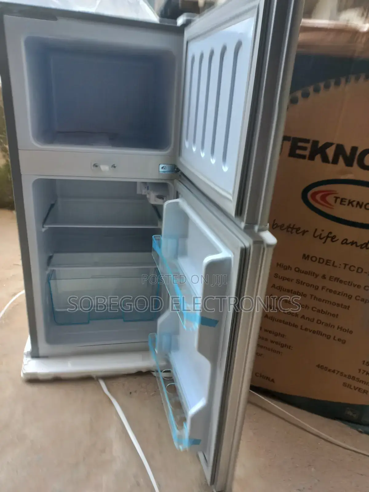 Original New Tekno Cool Table Top Fridge Double Door