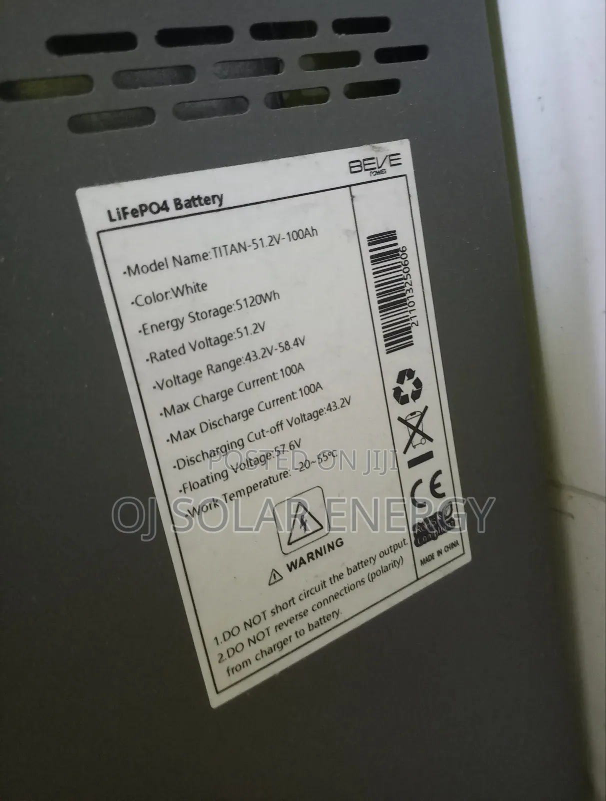 Beve 5120kw Solar Lithium Battery