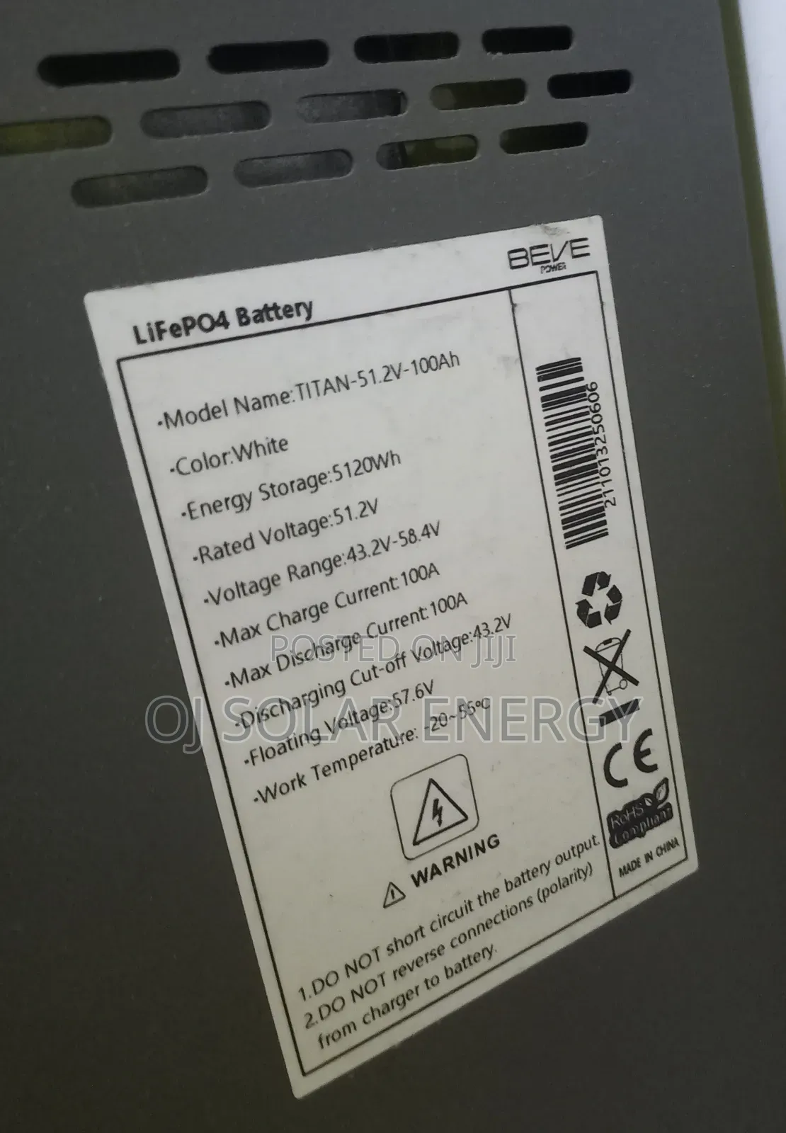 Beve 5120kw Solar Lithium Battery