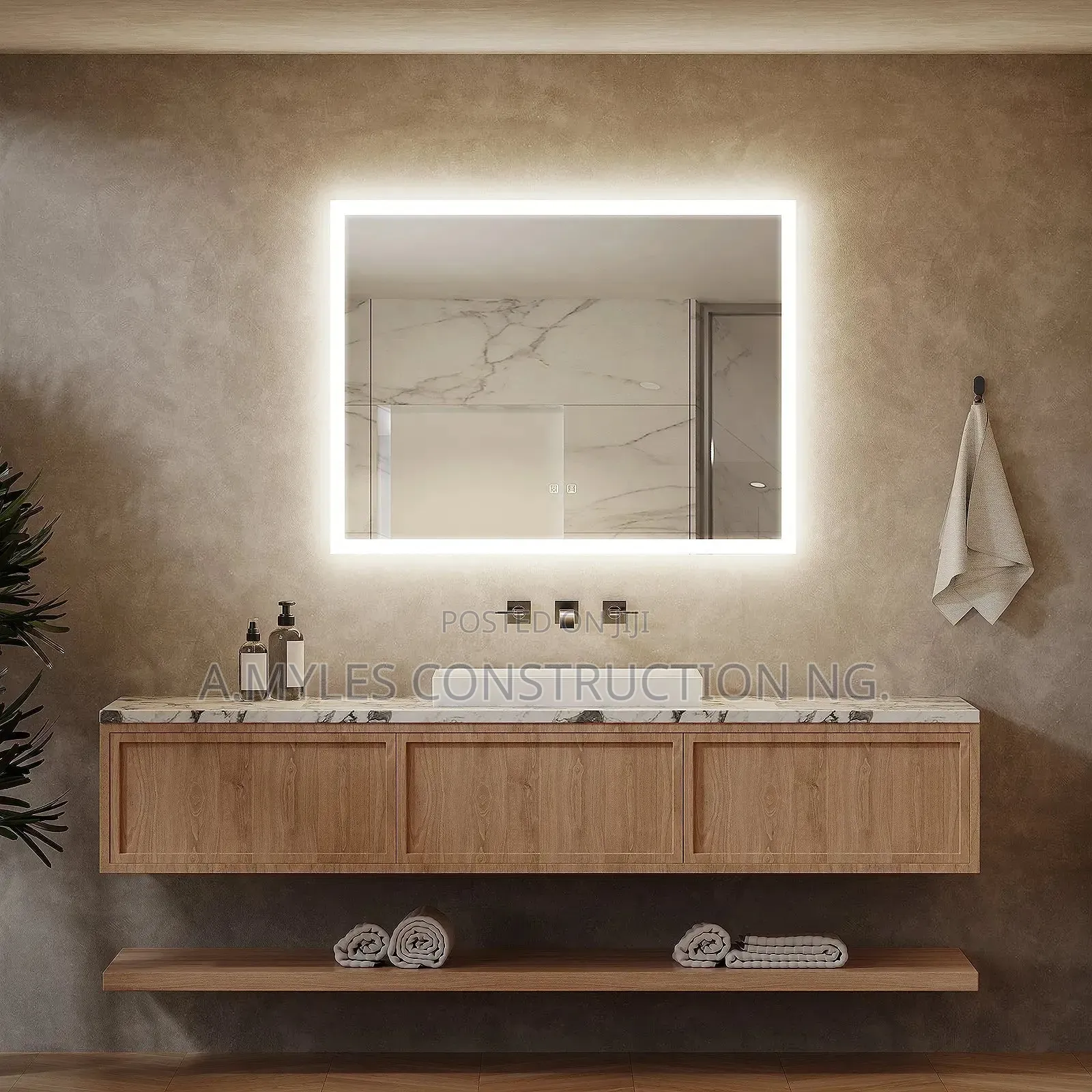 Square Led Mirror