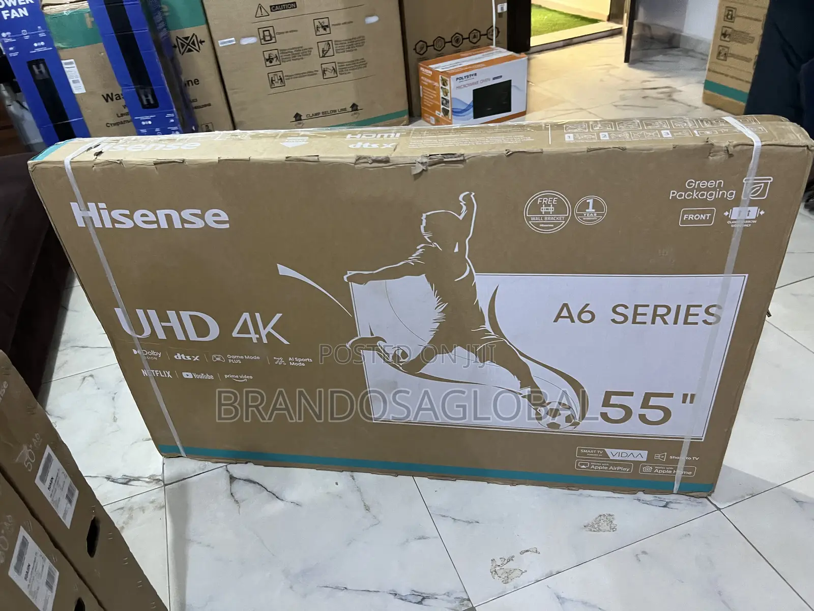 Hisense 55′′ Uhd Smart Tv + Free Wall Bracket – 55a6n