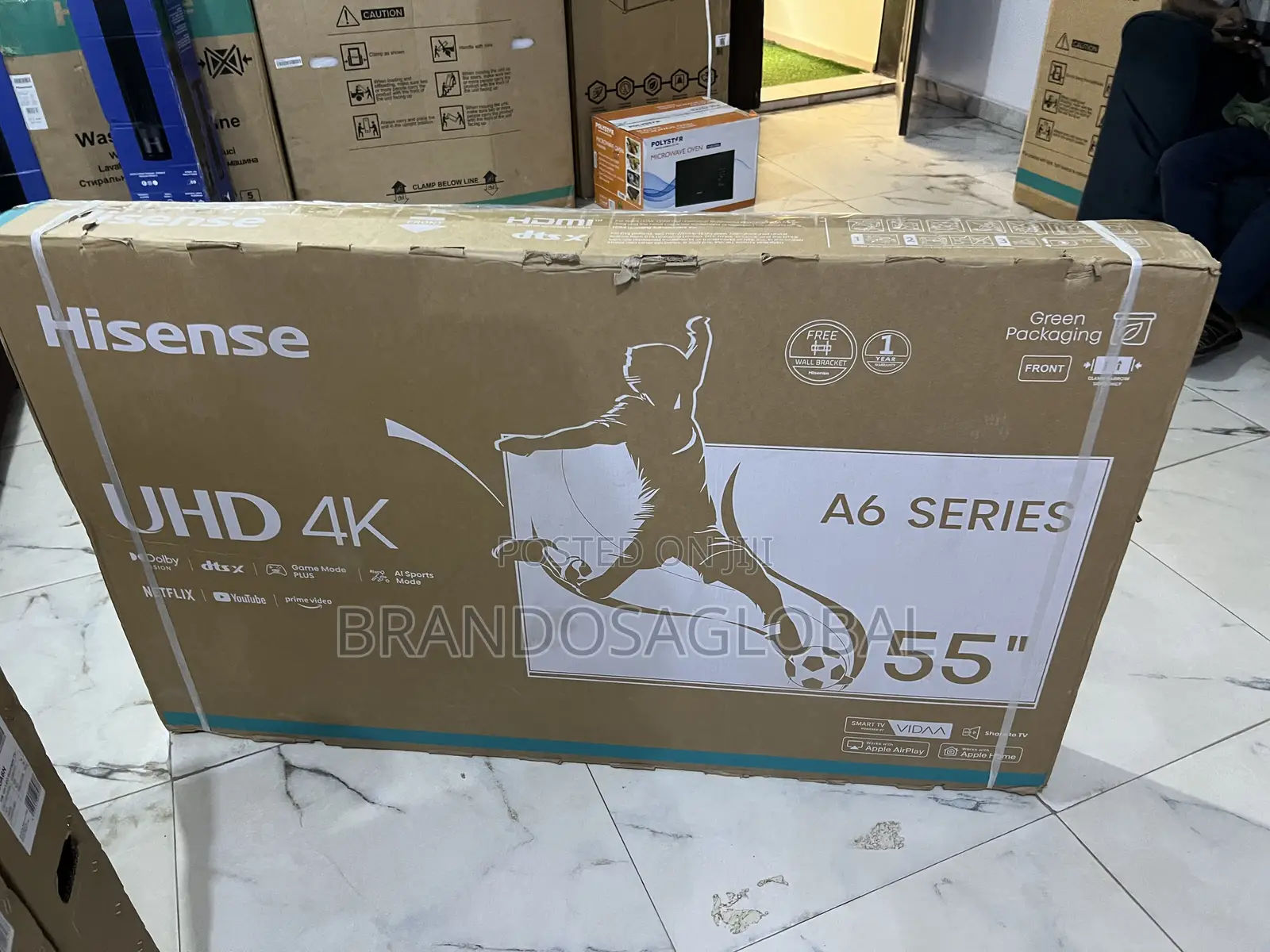 Hisense 55′′ Uhd Smart Tv + Free Wall Bracket – 55a6n
