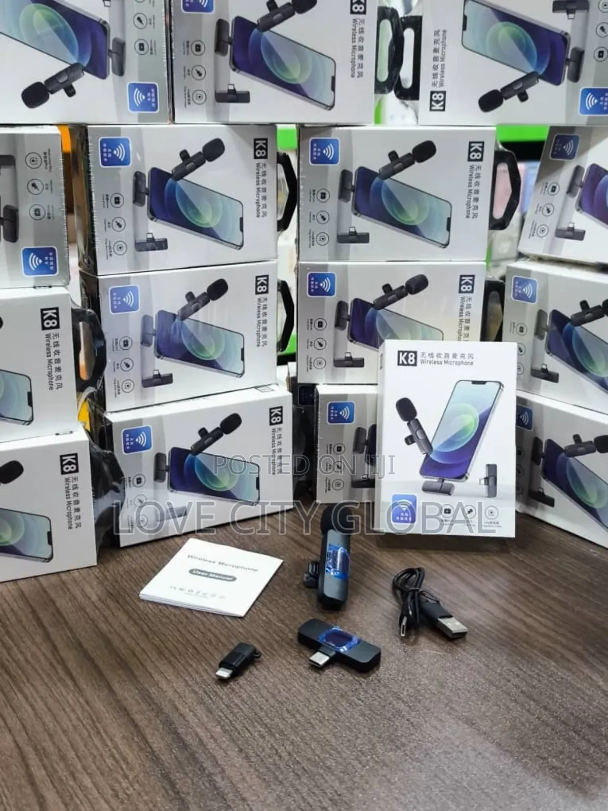 Wireless Mic Receiver iPhone Type C Lavalier Anc Microphone Lapel