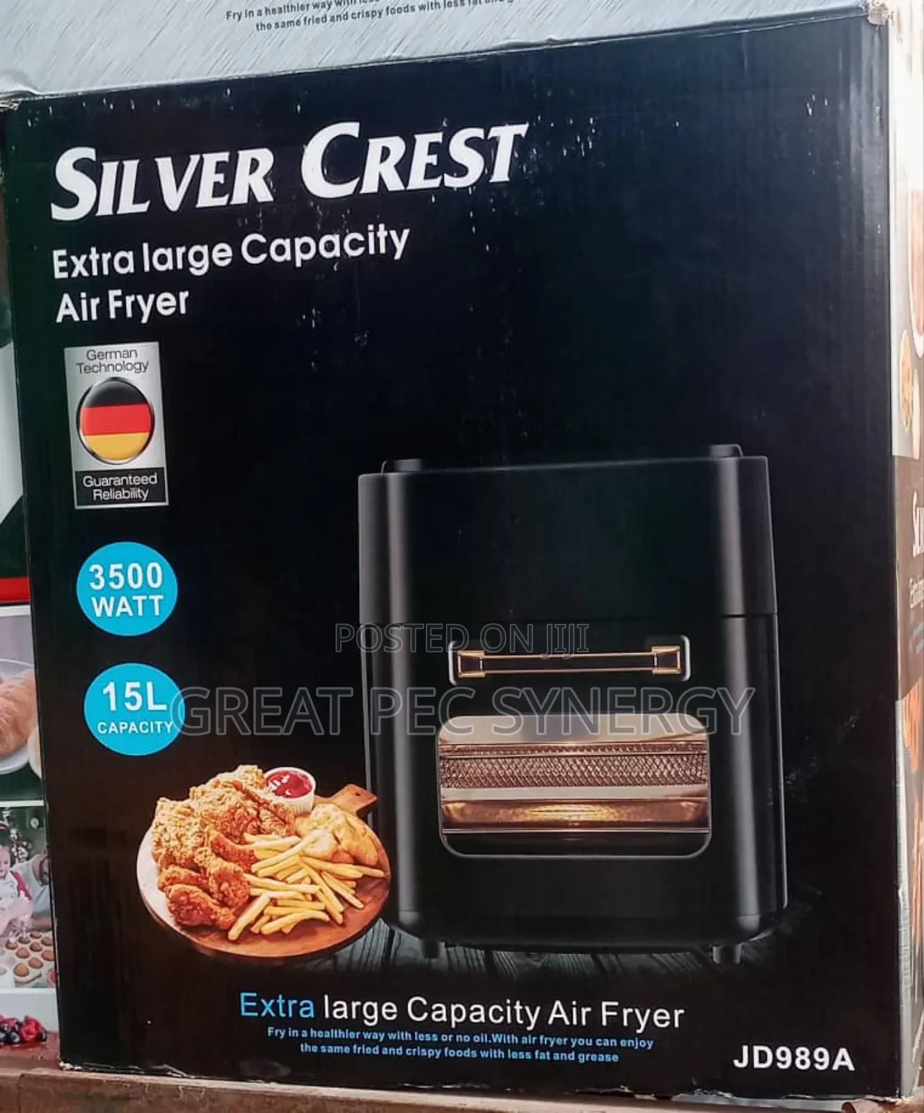 Extra Large Capacity Air Fryer Silver Crest