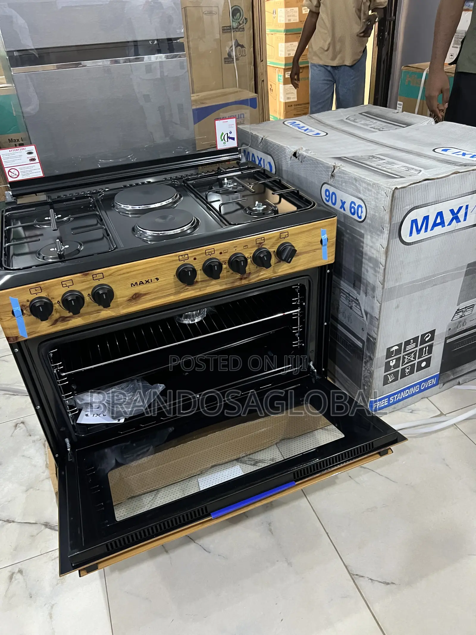 Maxi 60×90 Big Oven Cooker F9e42g2 – 4 Gas 2 Electric Combo