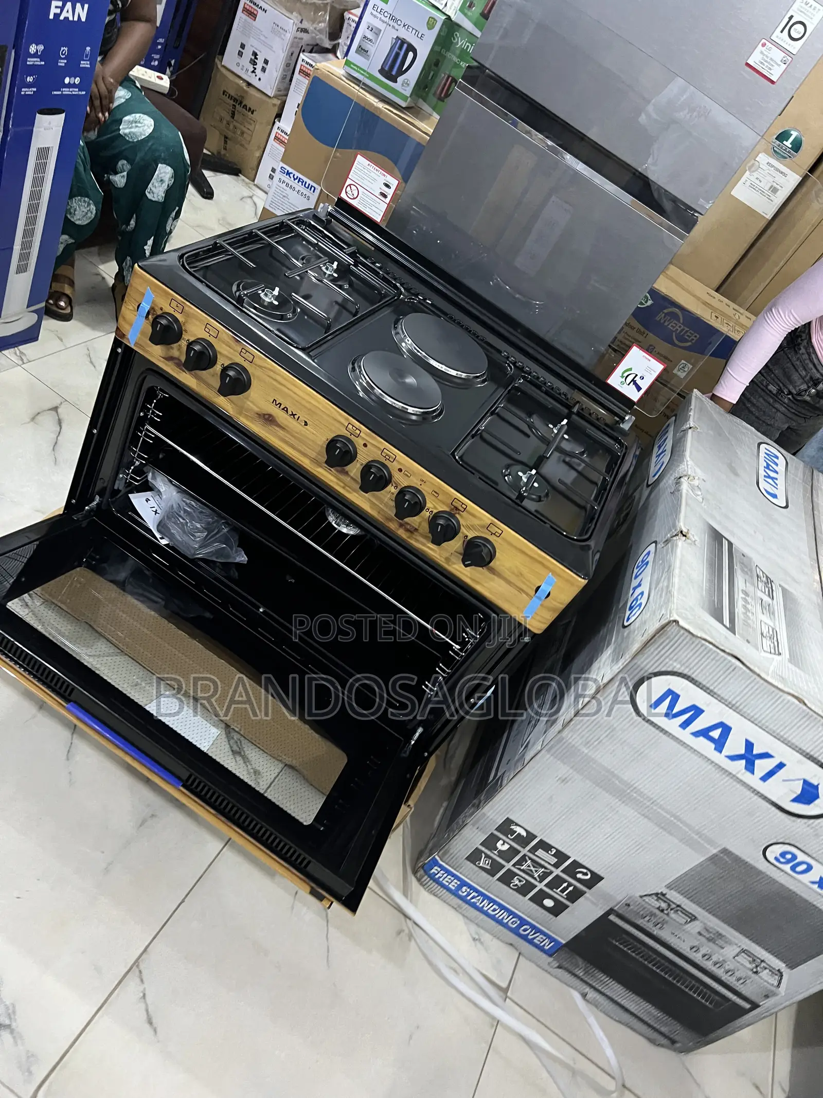 4+2 Maxi 60×90 F9e42g2 Heavy Burner Cooker – Wooden Skin