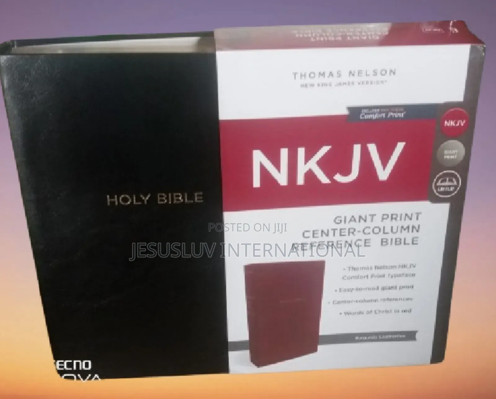 NKJV Holy Bible, Giant Print Center-Column Reference Bible,Leather