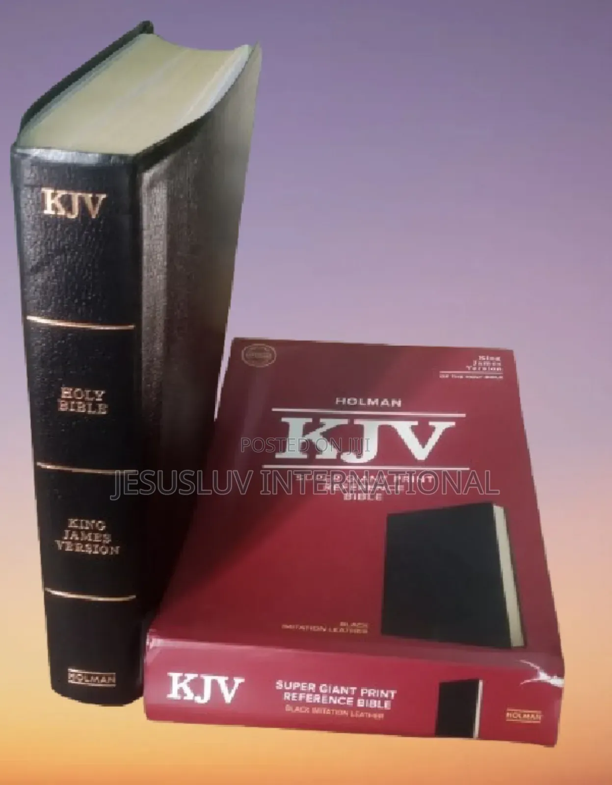KJV Super Giant Print Reference Holy Bible, Black Leather, Red Letter