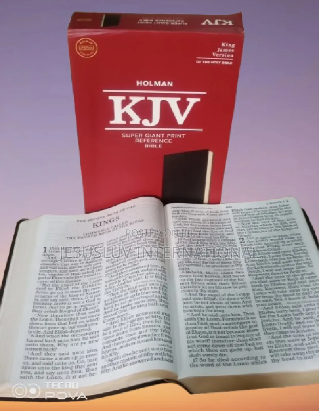 KJV Super Giant Print Reference Holy Bible, Black Leather, Red Letter