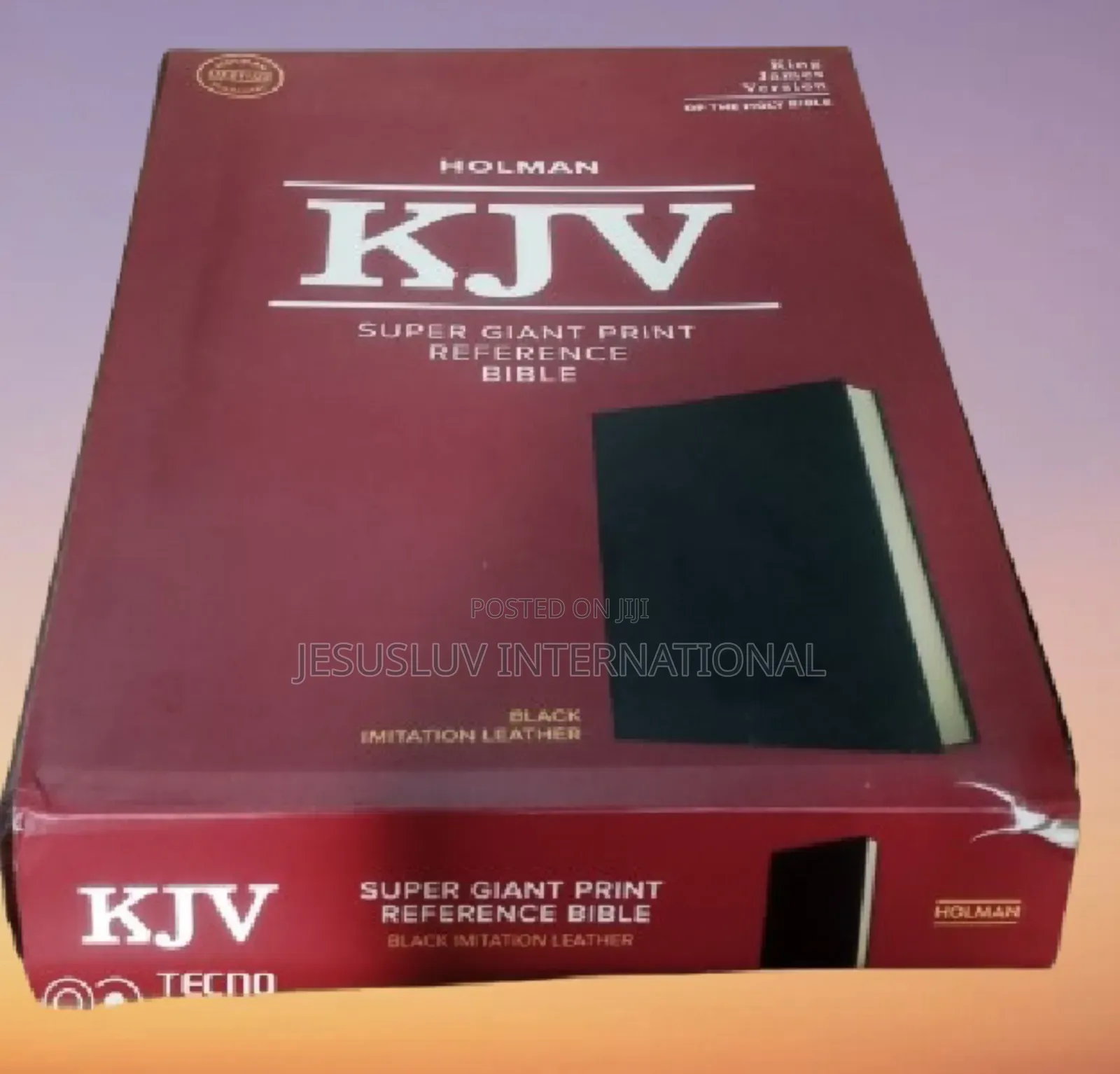 KJV Super Giant Print Reference Holy Bible, Black Leather, Red Letter