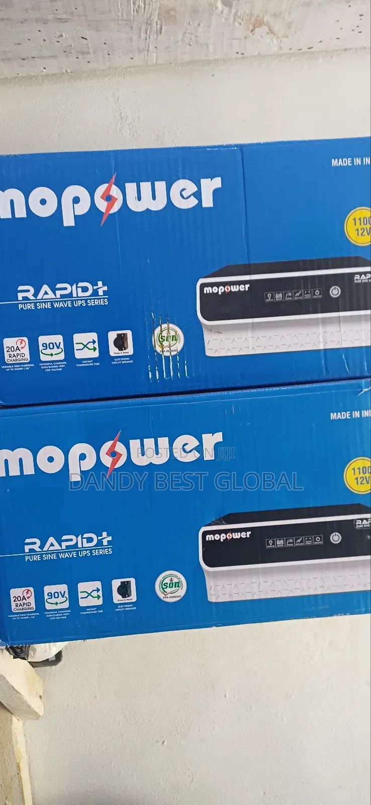 Mopower Rapid Pure Sine Wave Inverter 1.1kva/12v