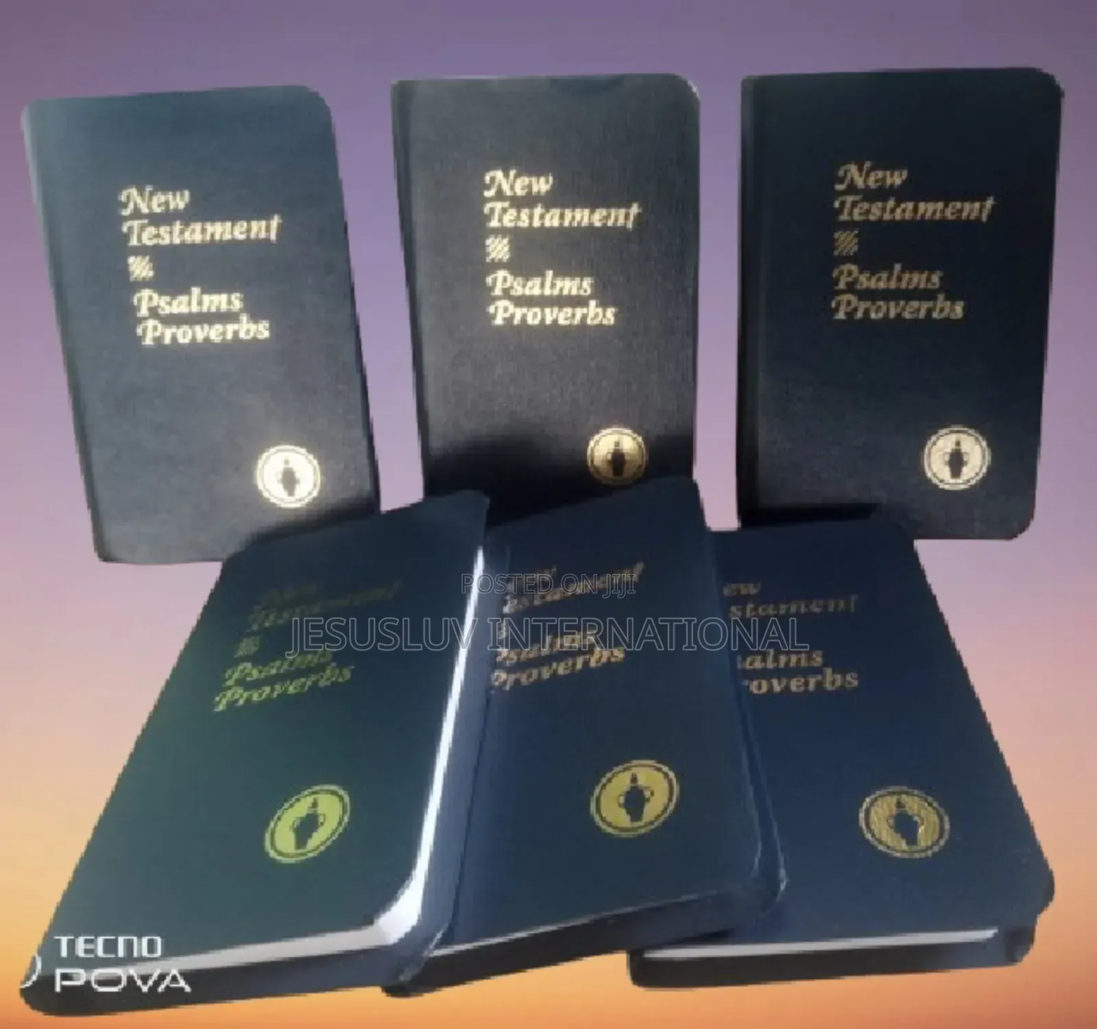 Pocket New Testament With Psalms Proverbs Blue Color -Pack of 6