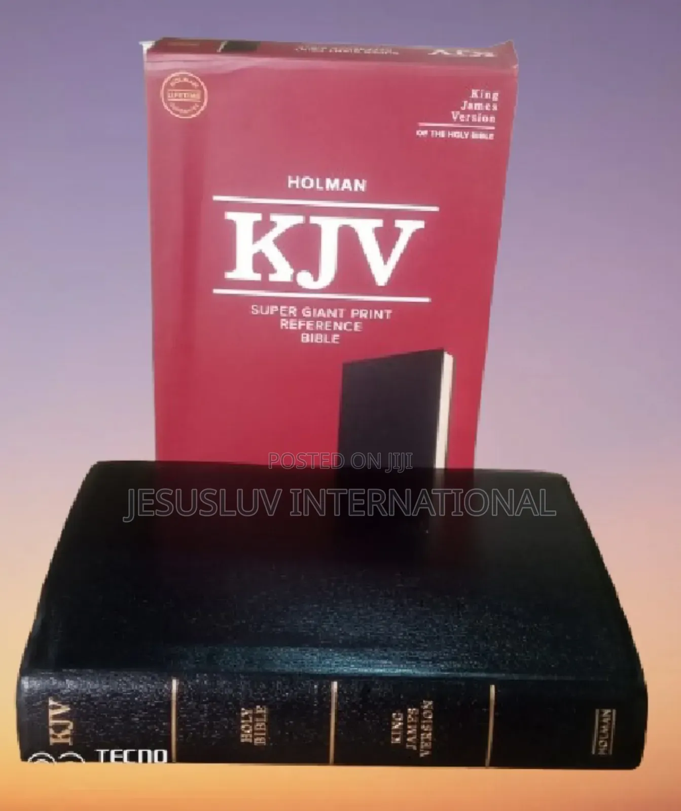 Super Giant Print KJV Reference Holy Bible, Black Leather