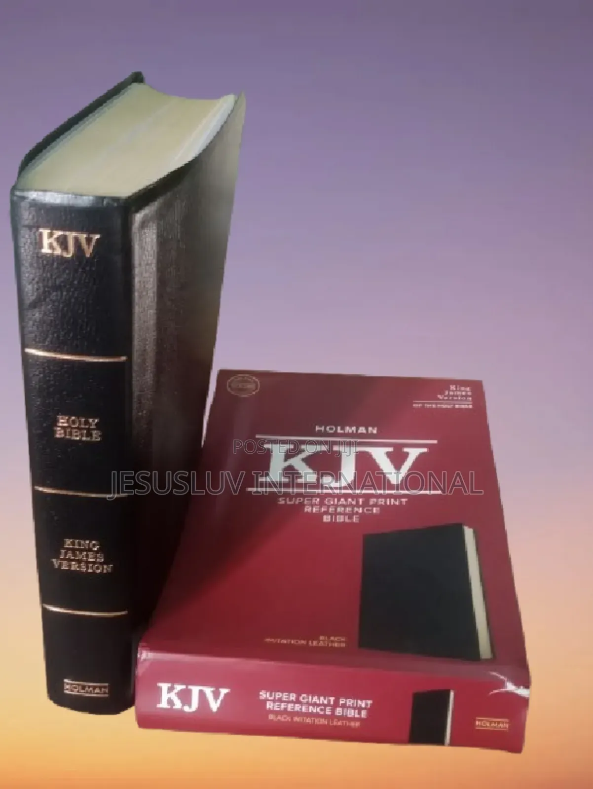 Super Giant Print KJV Reference Holy Bible, Black Leather