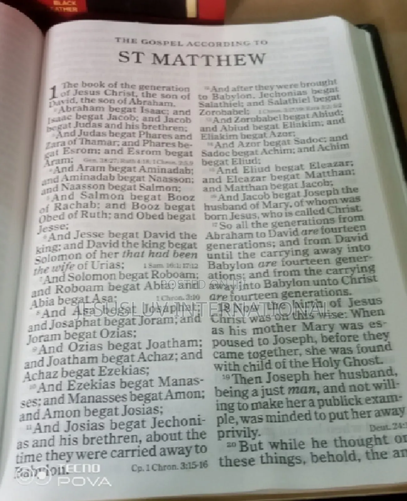 Super Giant Print KJV Reference Holy Bible, Black Leather