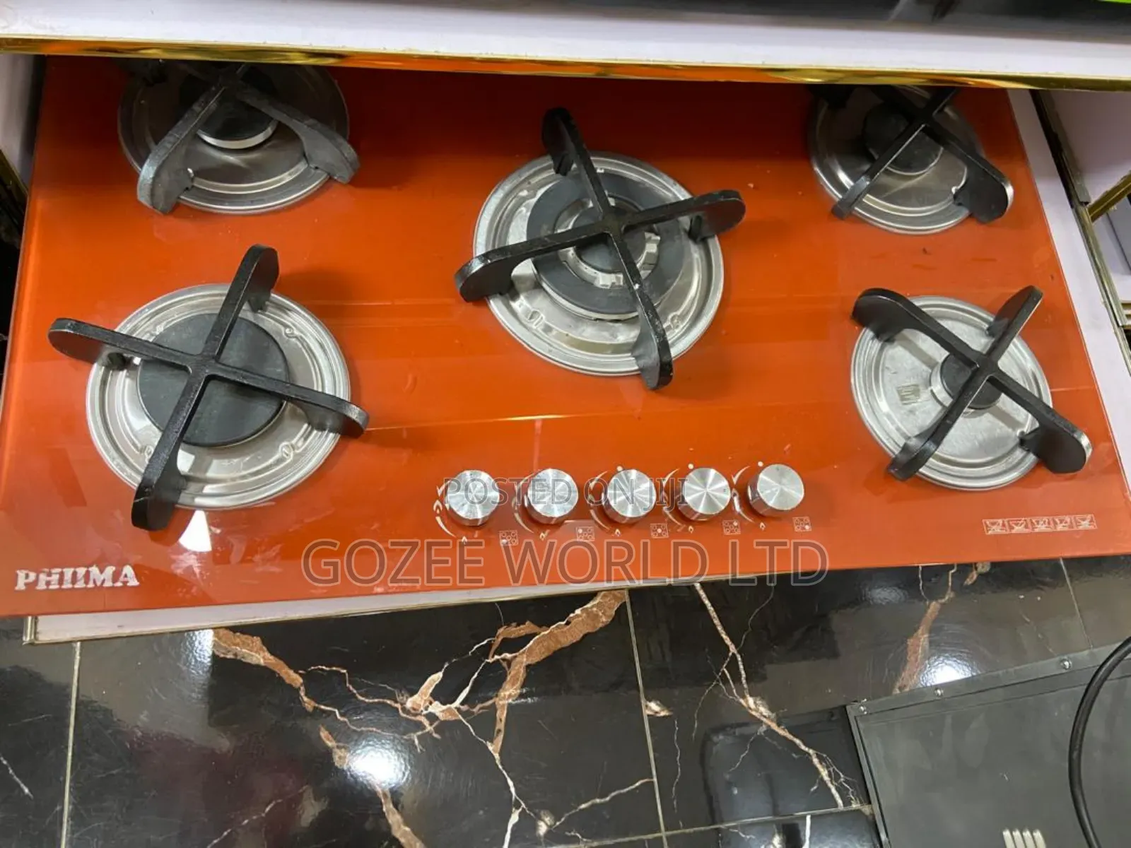 Orange 5 Burner Gas