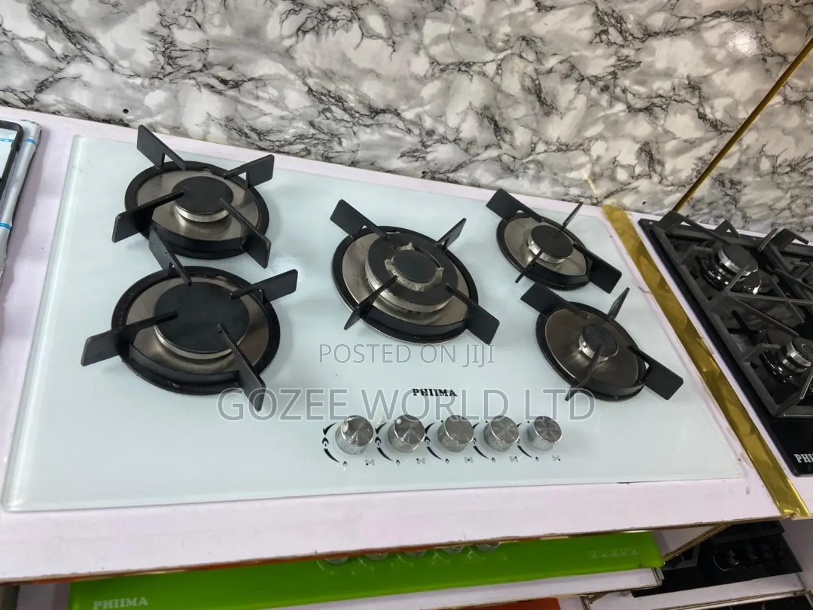 White 5 Burner Gas