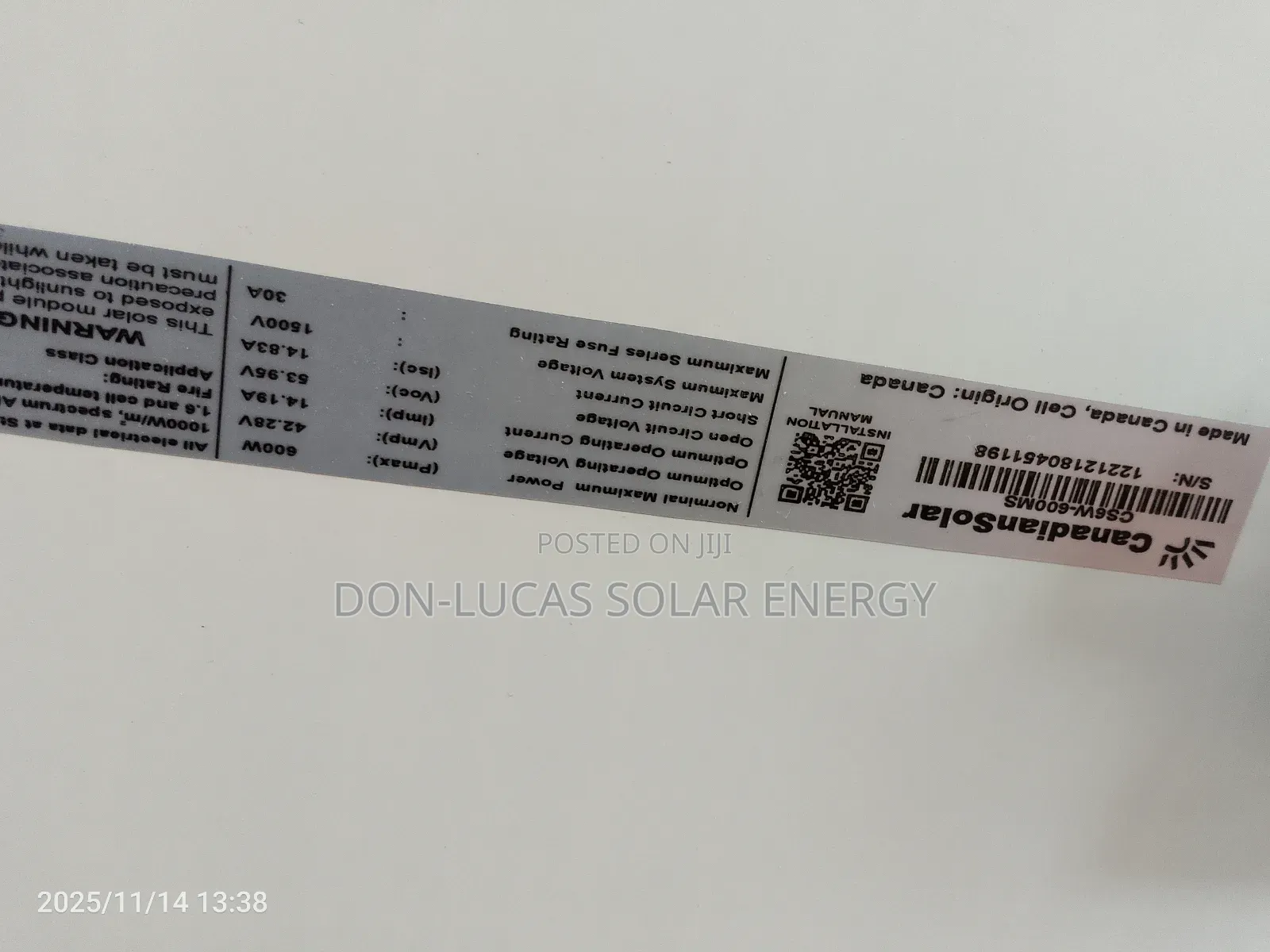 Canadian Solar Panels 600w