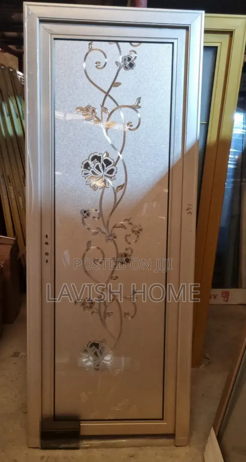 Silver Toilet Bathroom Aluminium Door