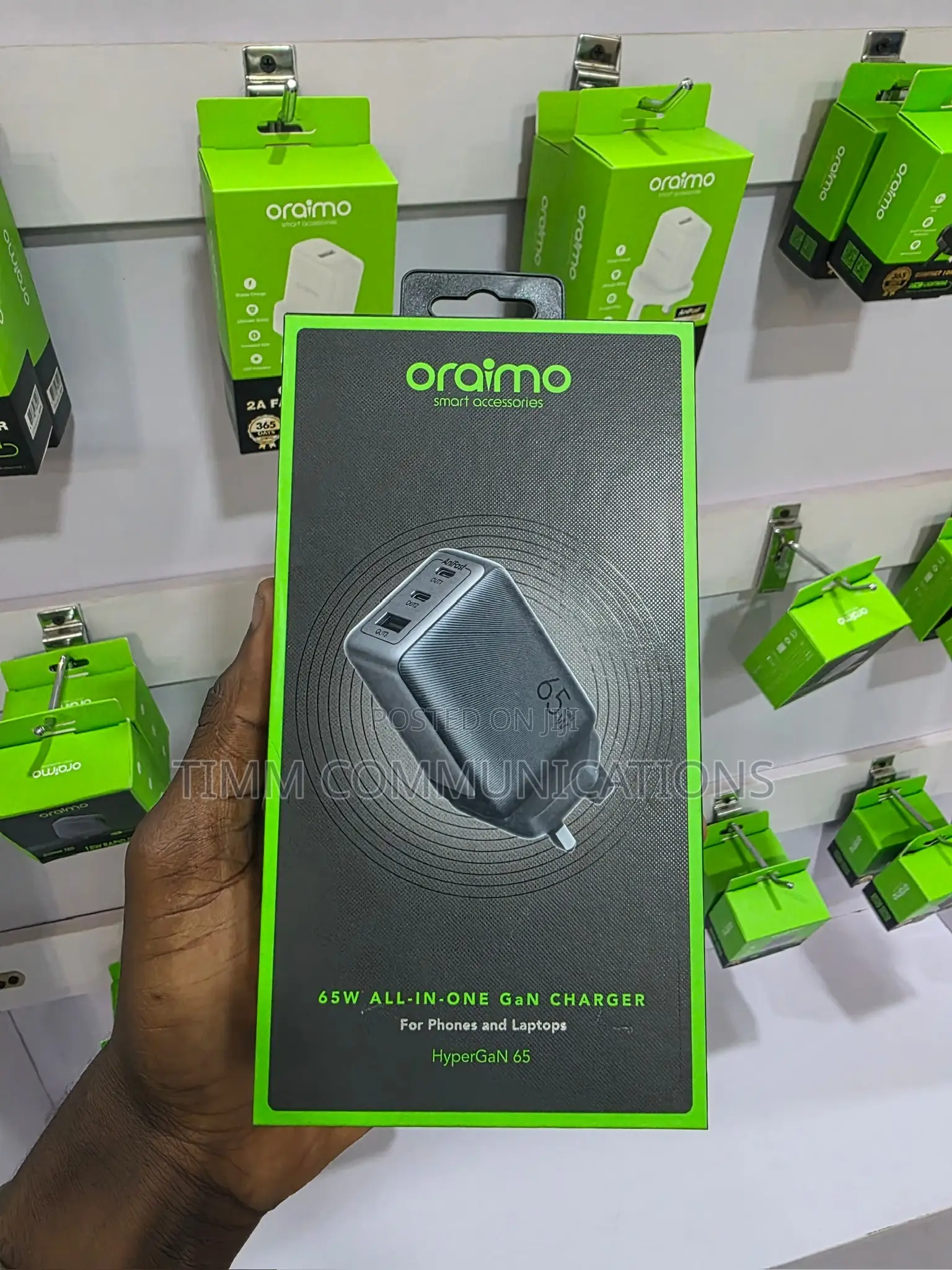 Oraimo Hypergan 65 65w Gan Fast Charger + 100w C-to-C Cable