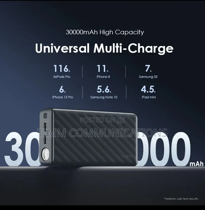 Oraimo Powerbox 300 Lite 30000 Mah Power Bank (Opb-1301)