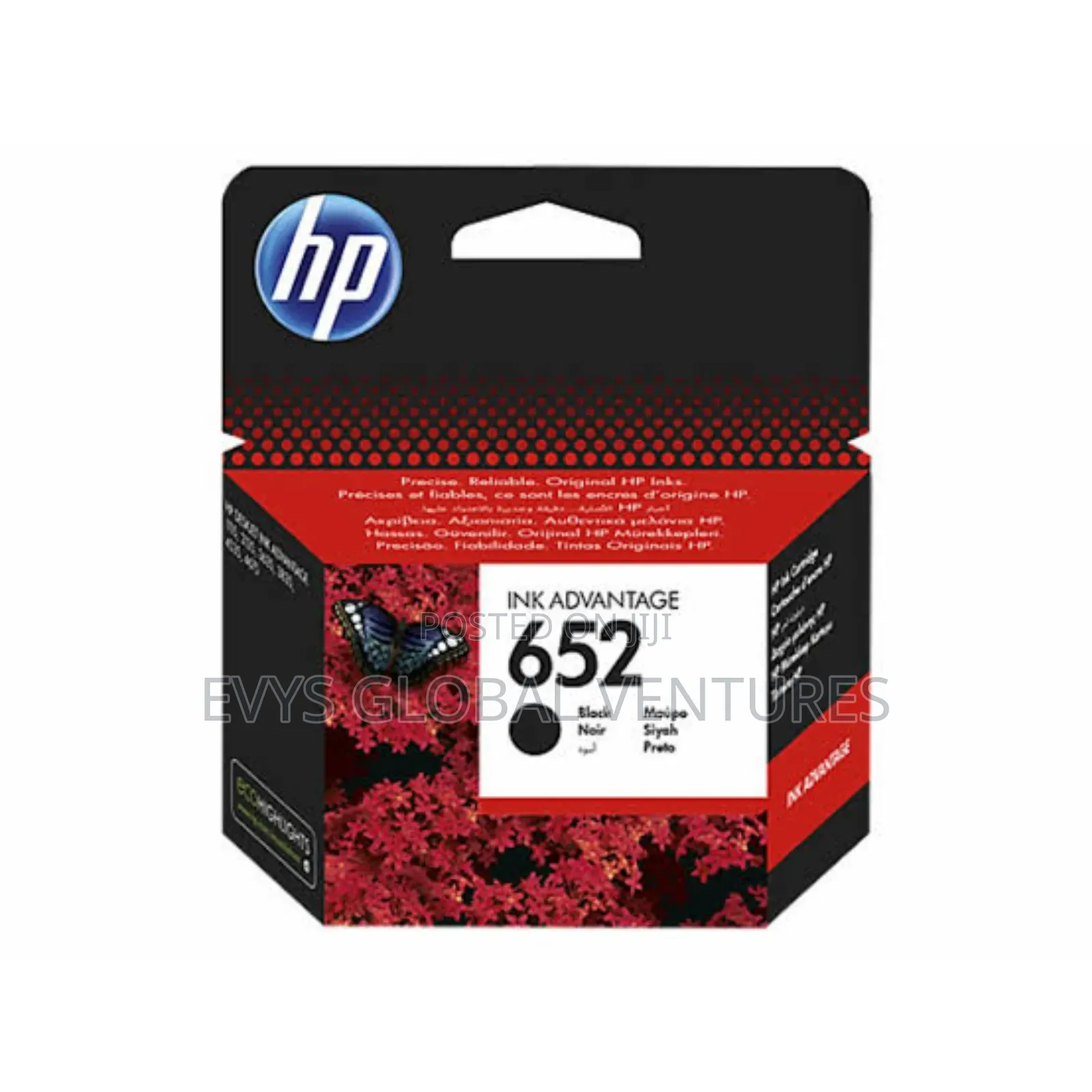 652 Black Ink Cartridges - Hp