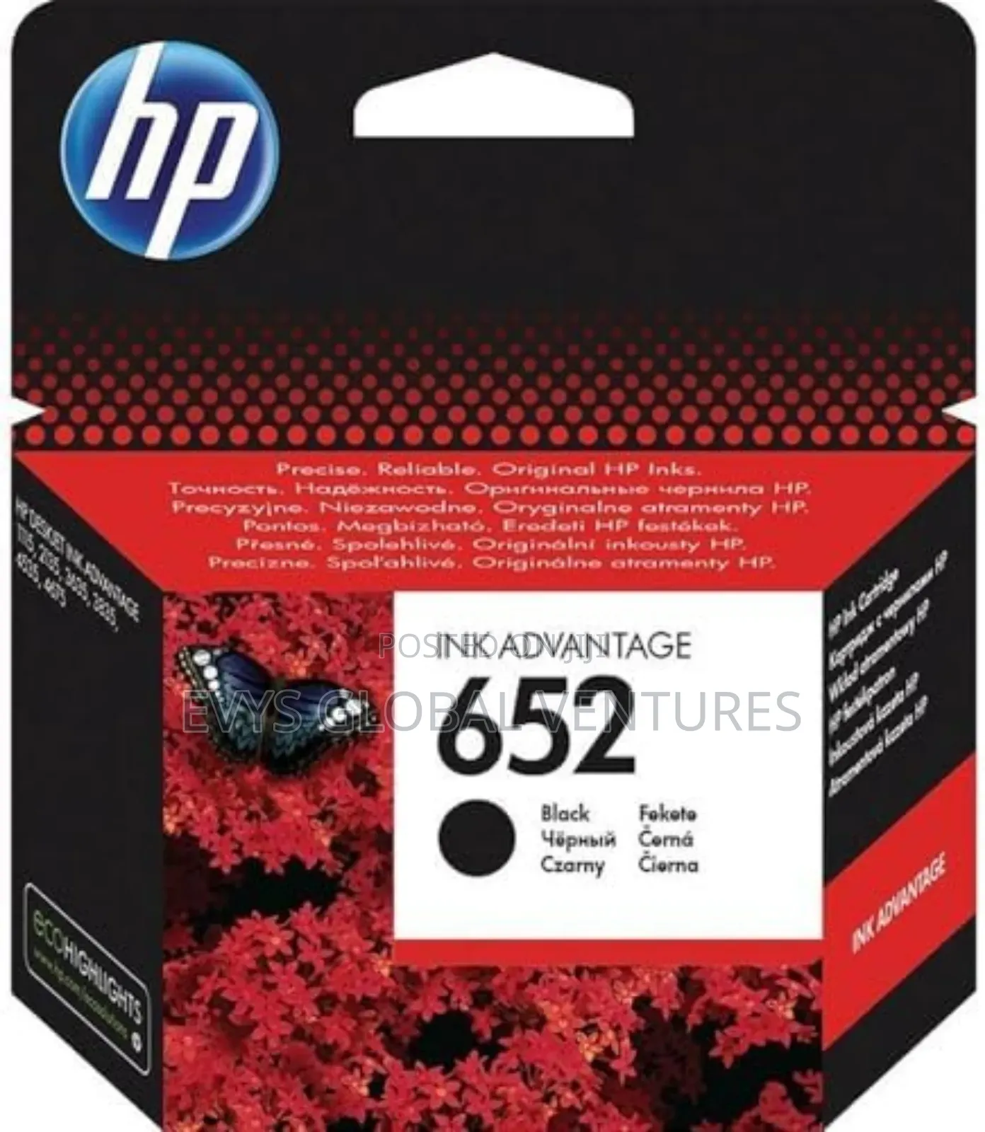 652 Black Ink Cartridges - Hp