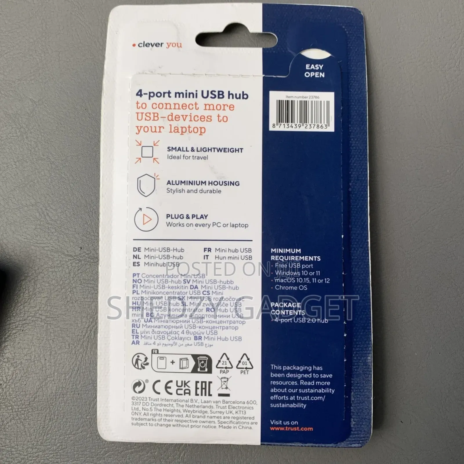 Trust Halyx Usb 2.0 480 Mbit/S Aluminium