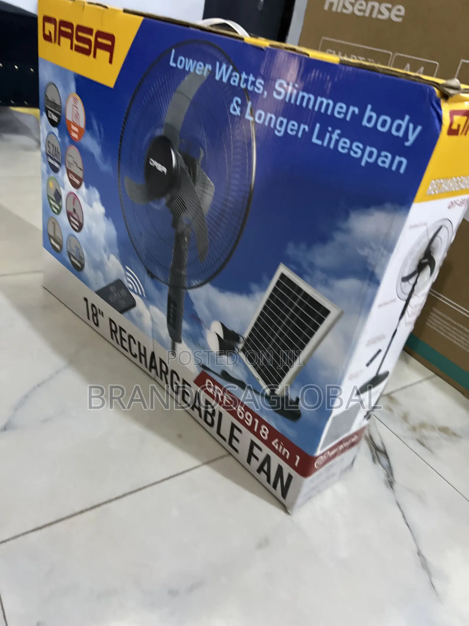 Qasa 18 Inches 4-in-1 Fan QRF-6918 – Long Backup Cooling