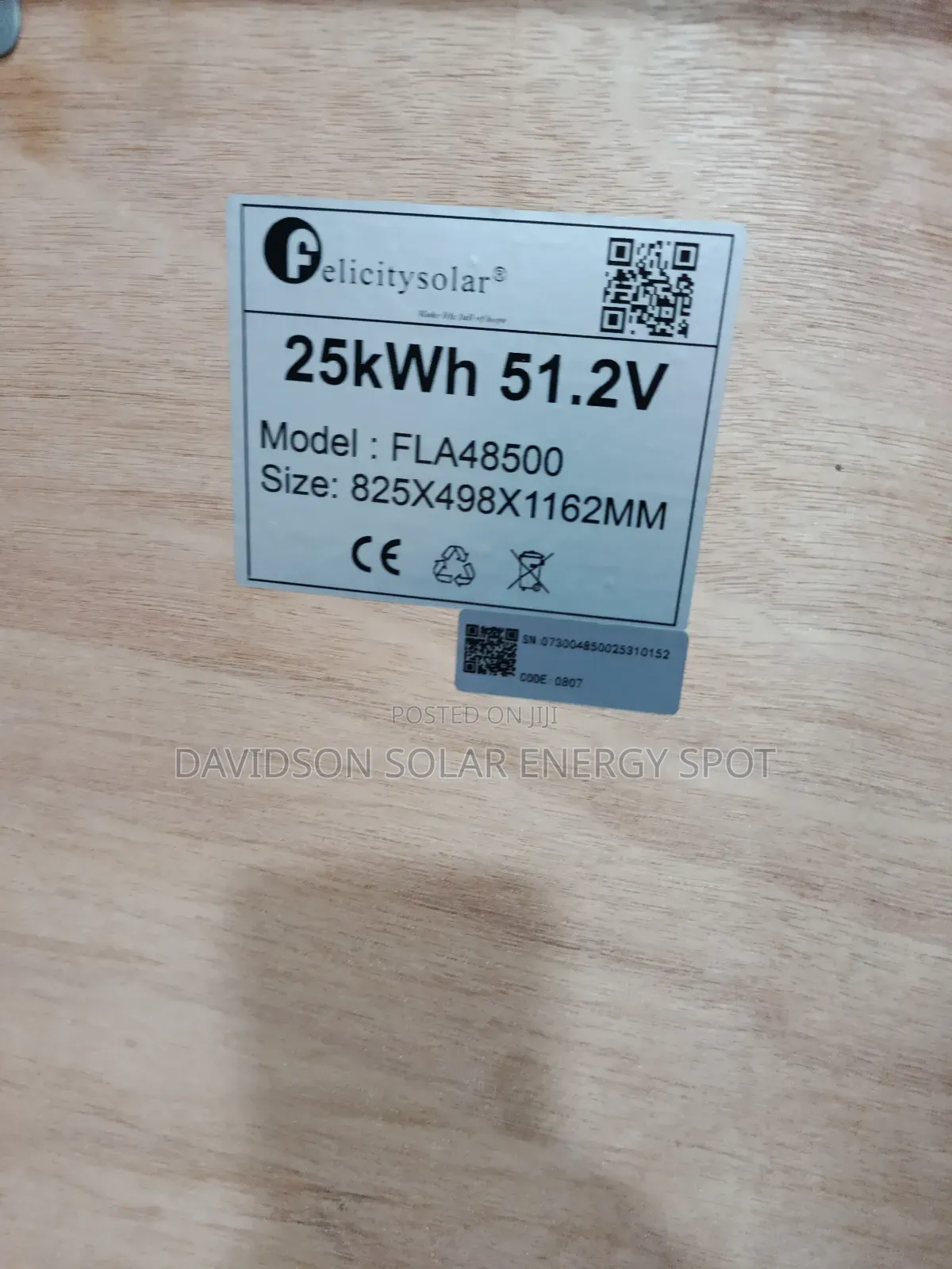 25kwh Felicity Lithium Ion Battery