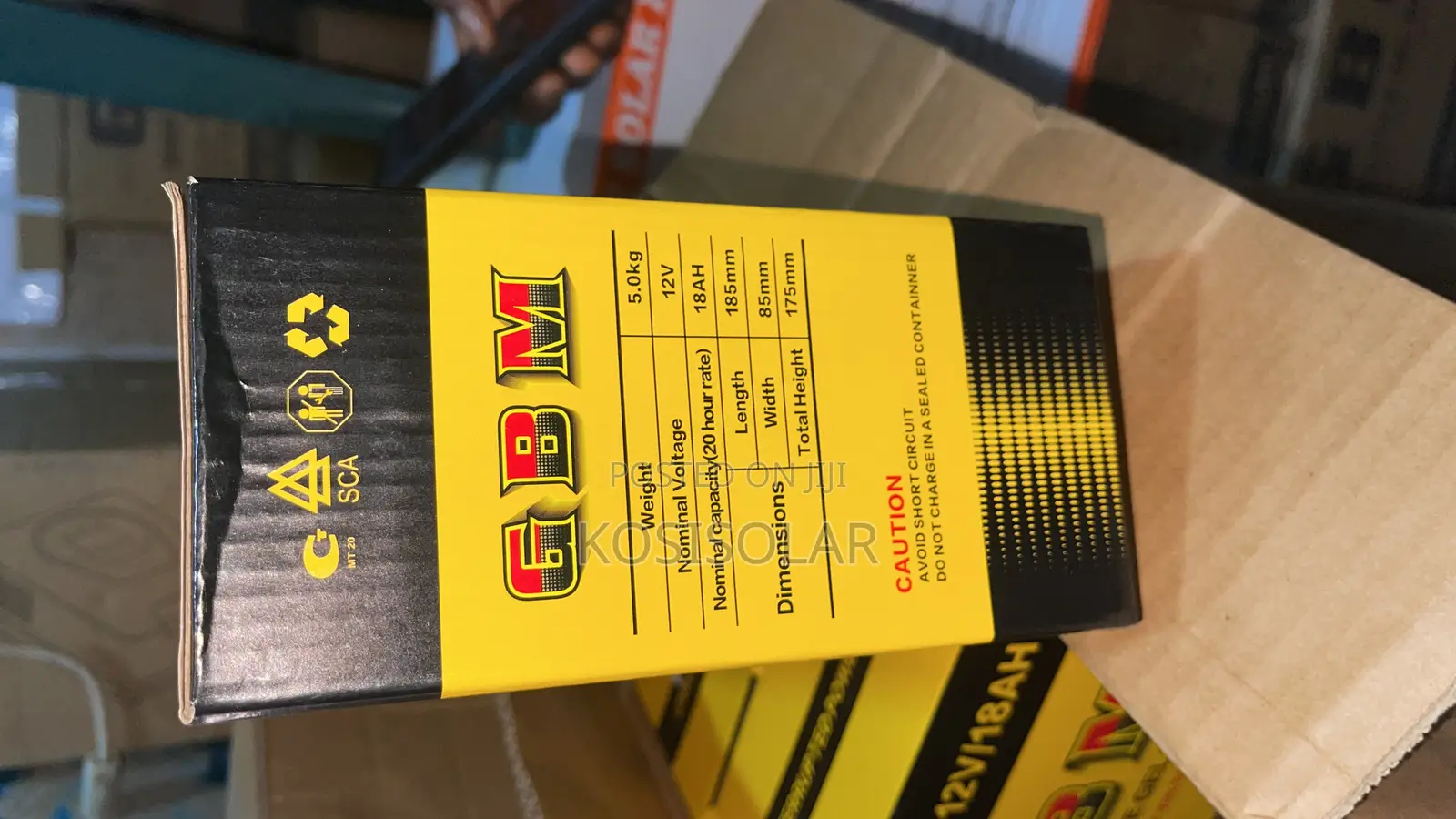 18ah 12v GBM Dry Cell Battery