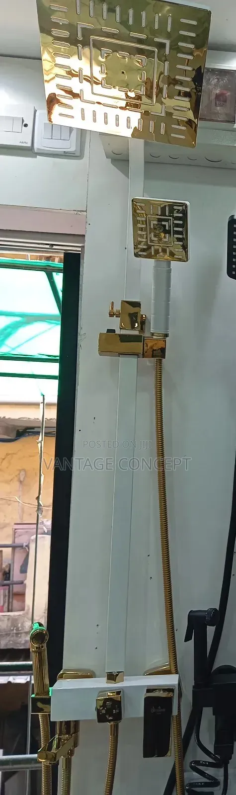 Quality White and Gold Shower
