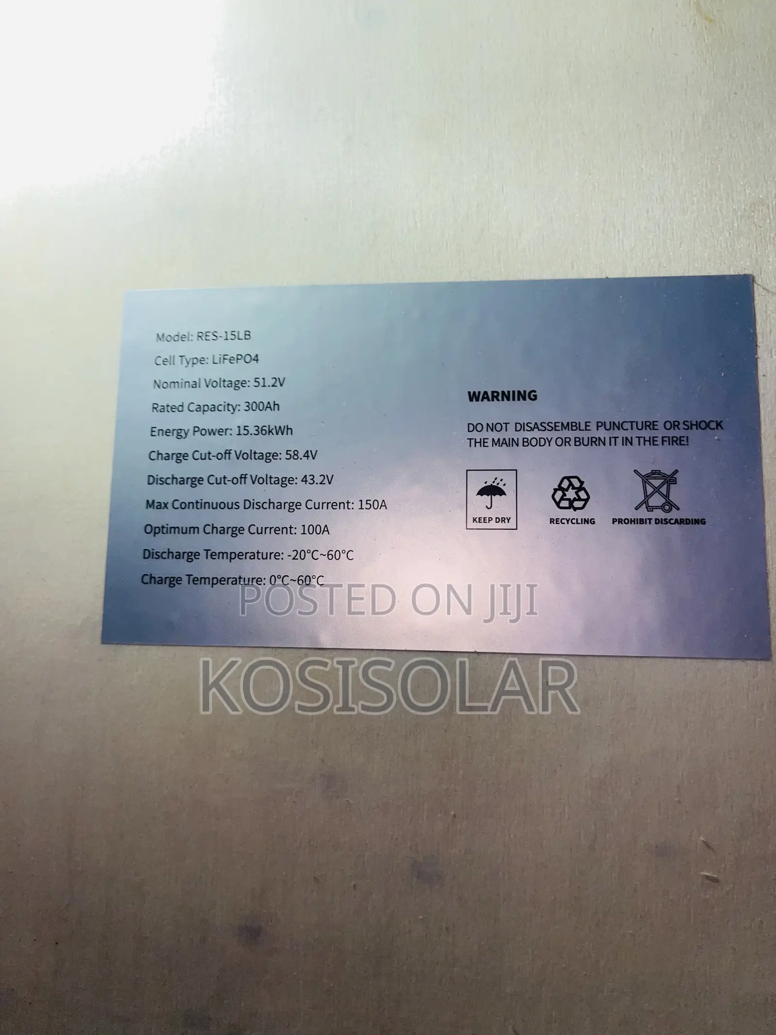 15kwh 48v Hyper Power Lithium Ion Battery