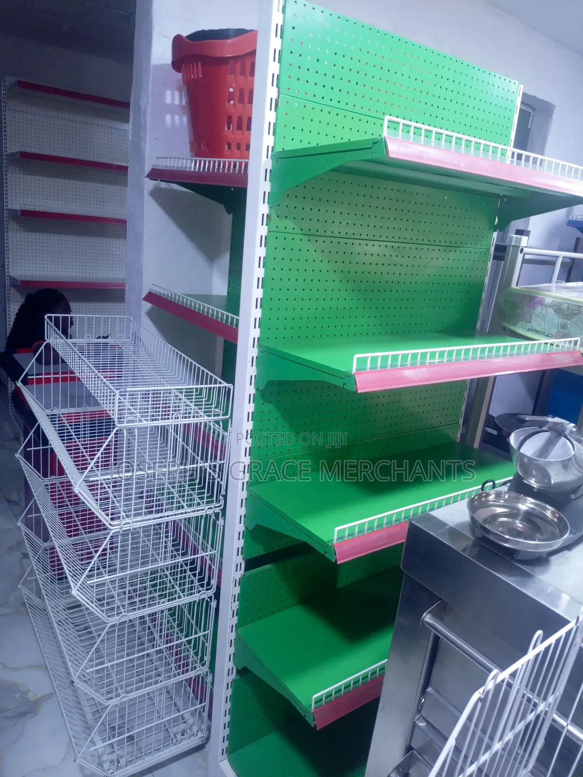 Supermarket Shelf Green 7ft/3ft