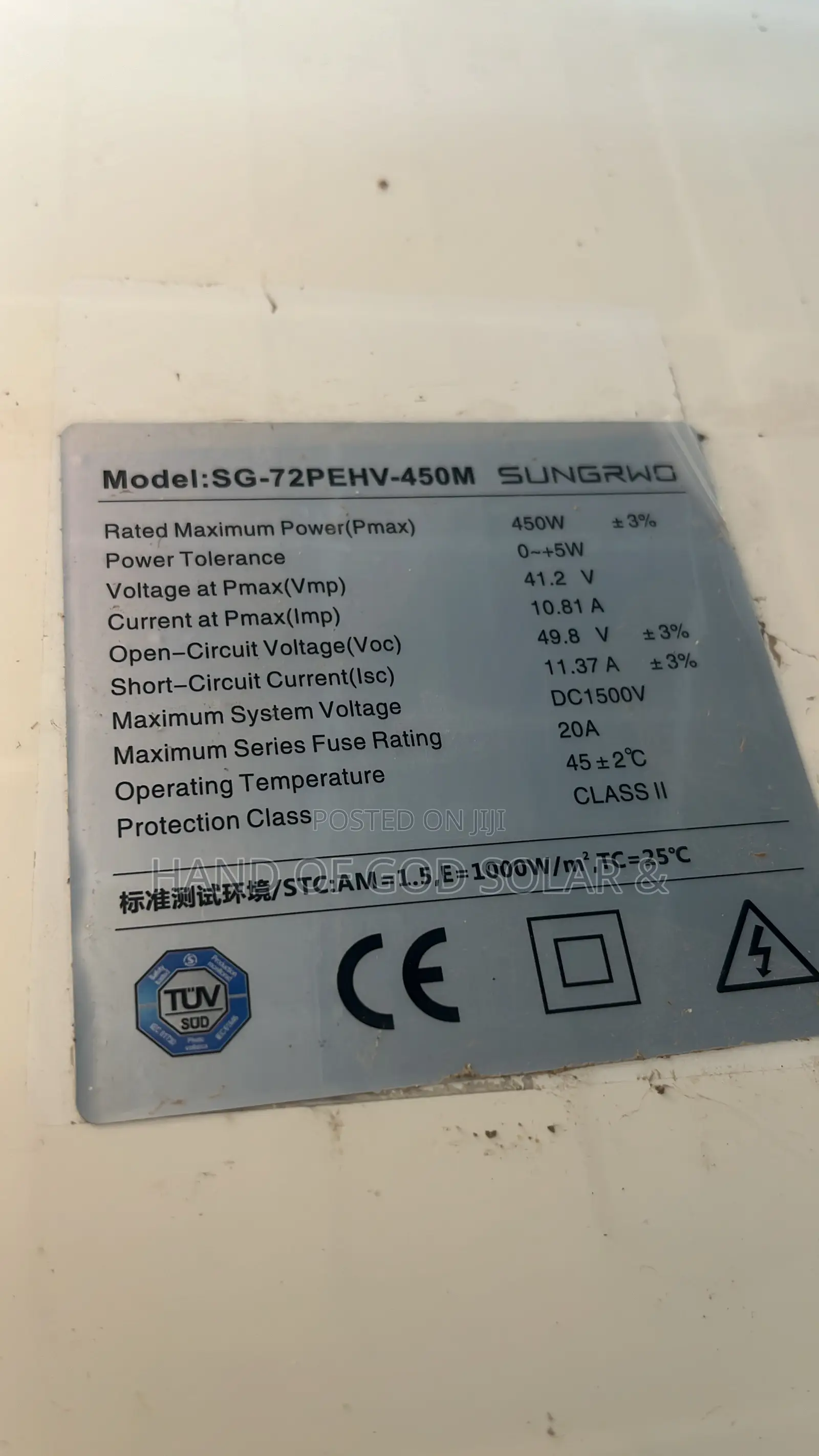 Sungrow 450w 144 Cell Tokunko Panels Now Available in Stock