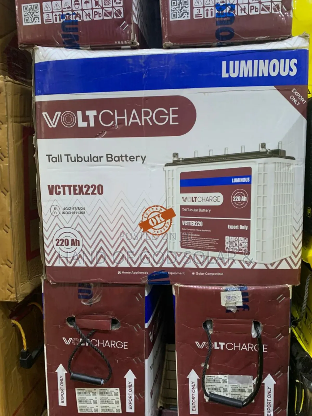 220ah Luminious Voltchrage Tubular Battery