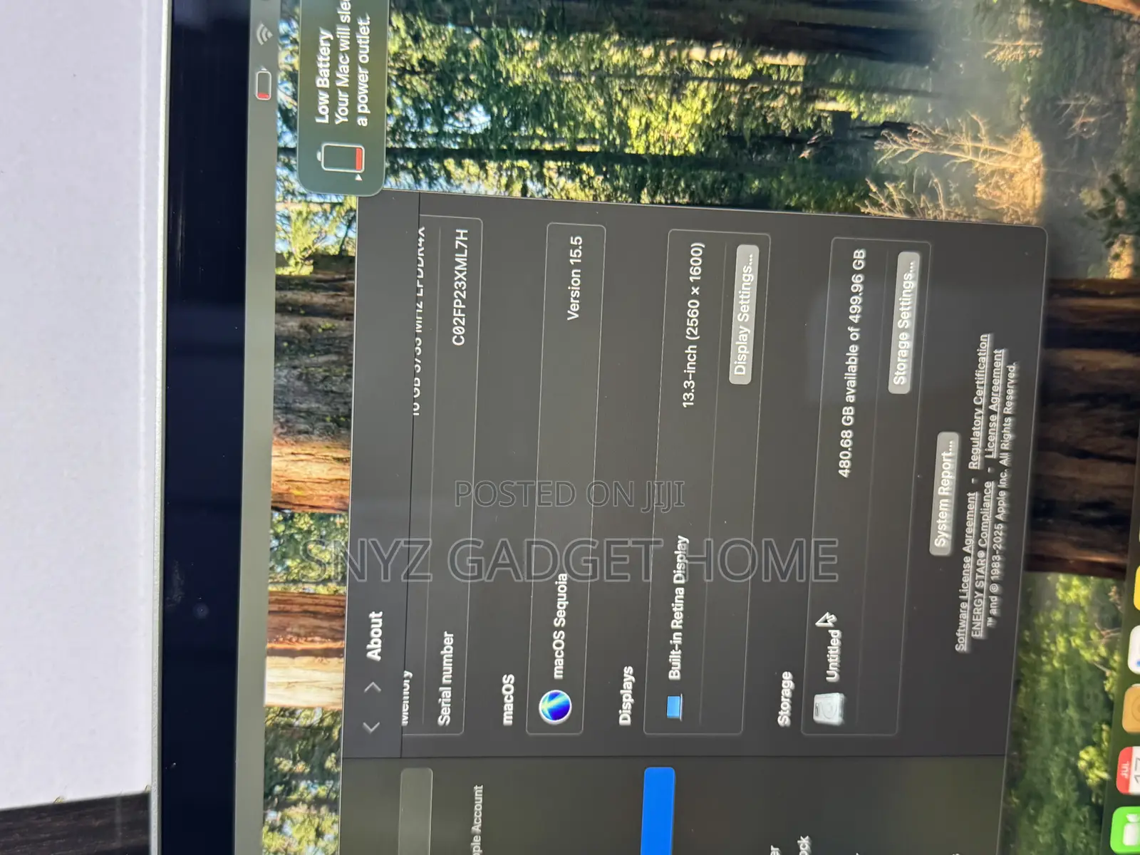 Laptop Apple MacBook Pro 2020 16GB Intel Core i5 SSD 500GB