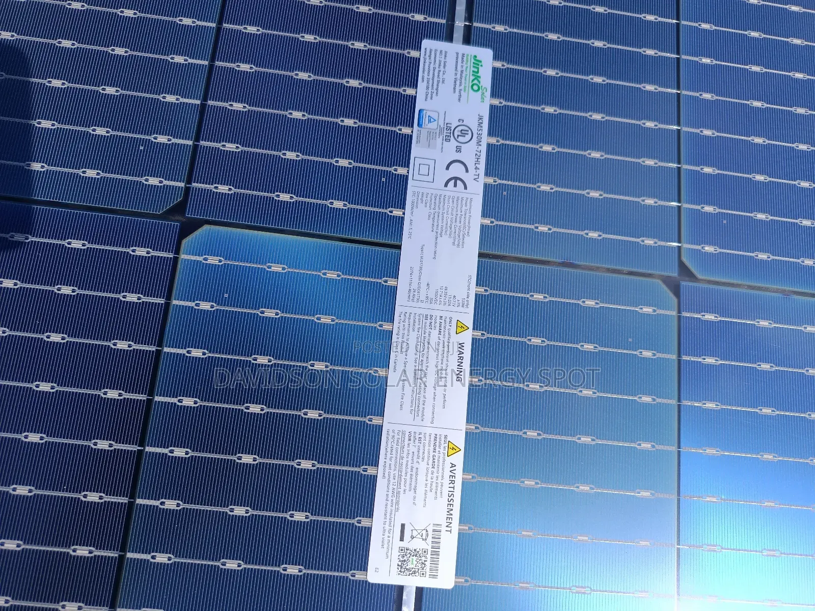 530watt Jinko Solar Panel Halfcourt New One