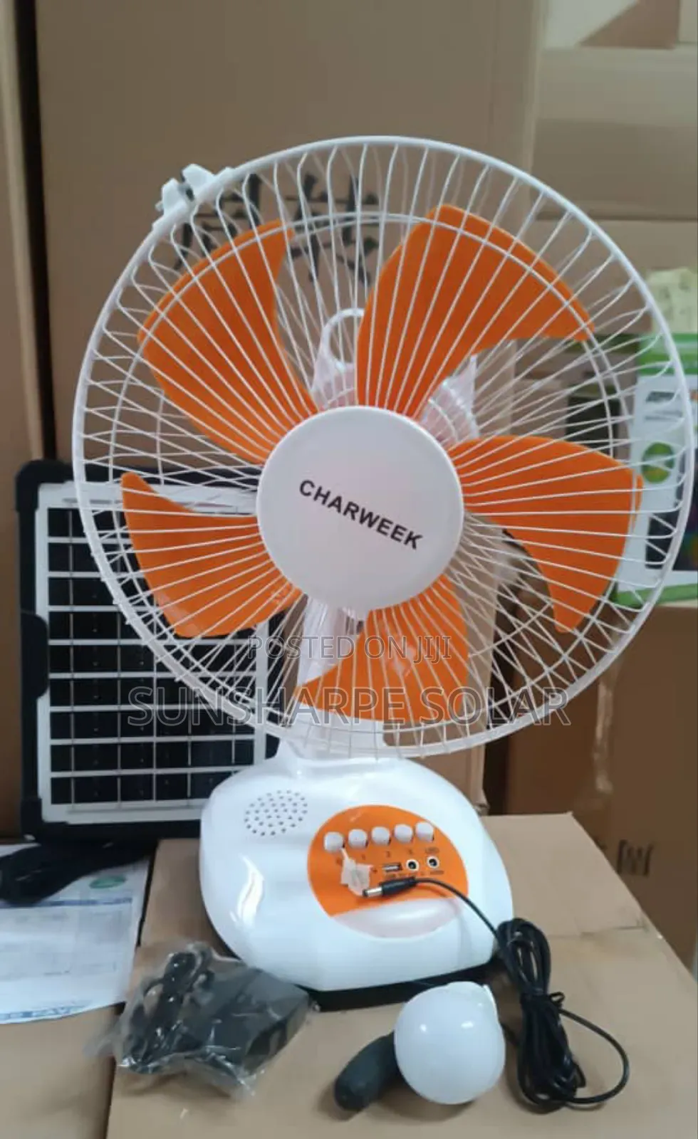 Solar Rechargeable Table Fan