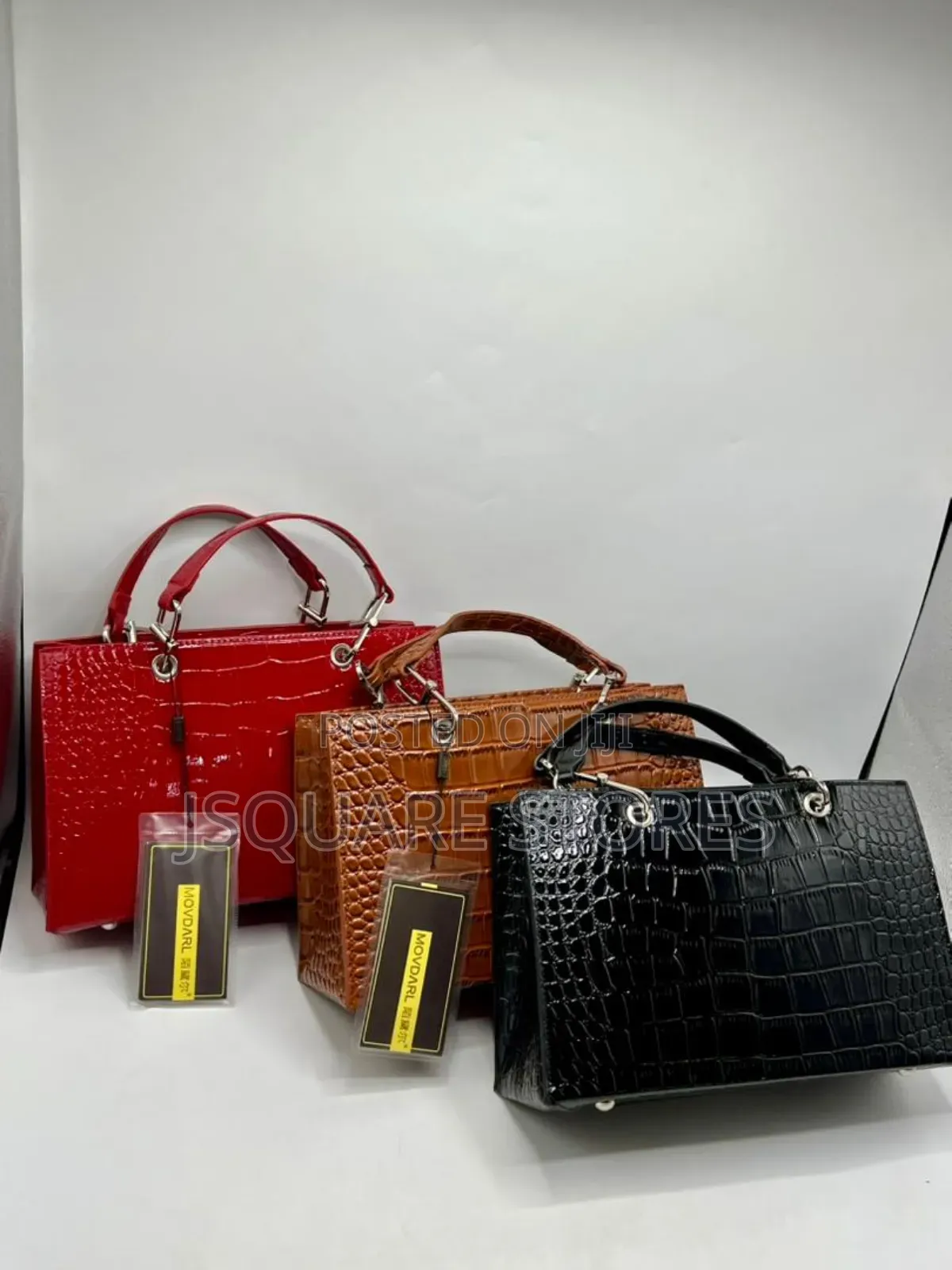 Croc-Embossed Medium Handbags Are Available in 3 Colours