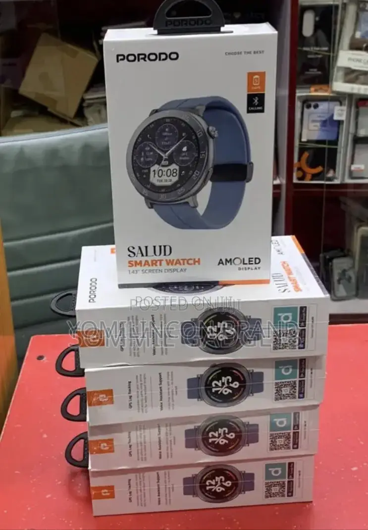 Porodo Salud Smart Watch 1.43" Screen Display