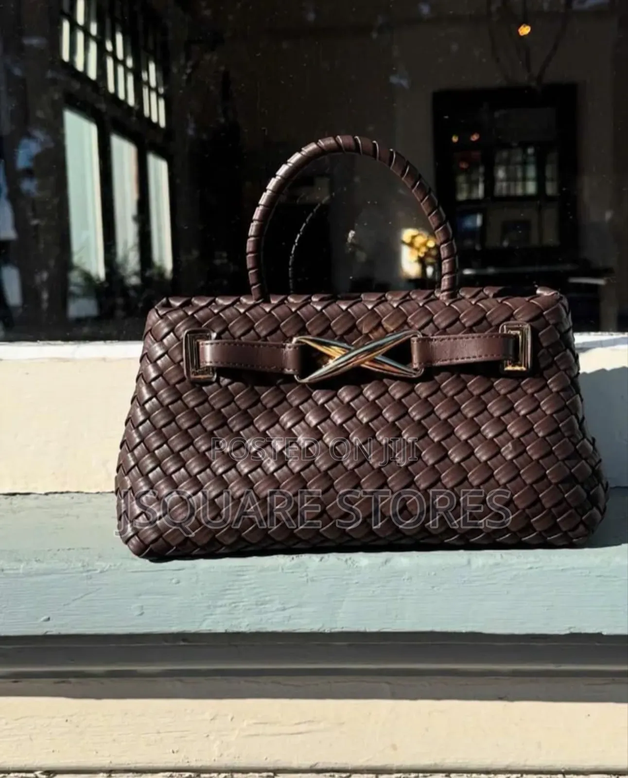 Jwpei Elora Woven Tote Bag, Available in Colours Black, Wine, Coffee