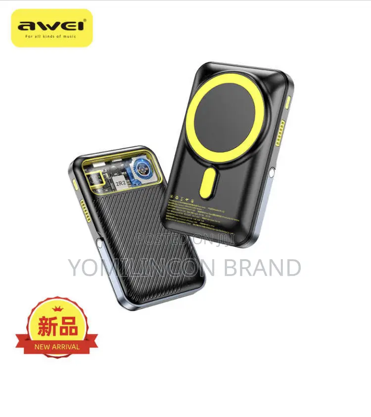 Awei 10000mah Wireless Magnetic Power Bank Waterproof.