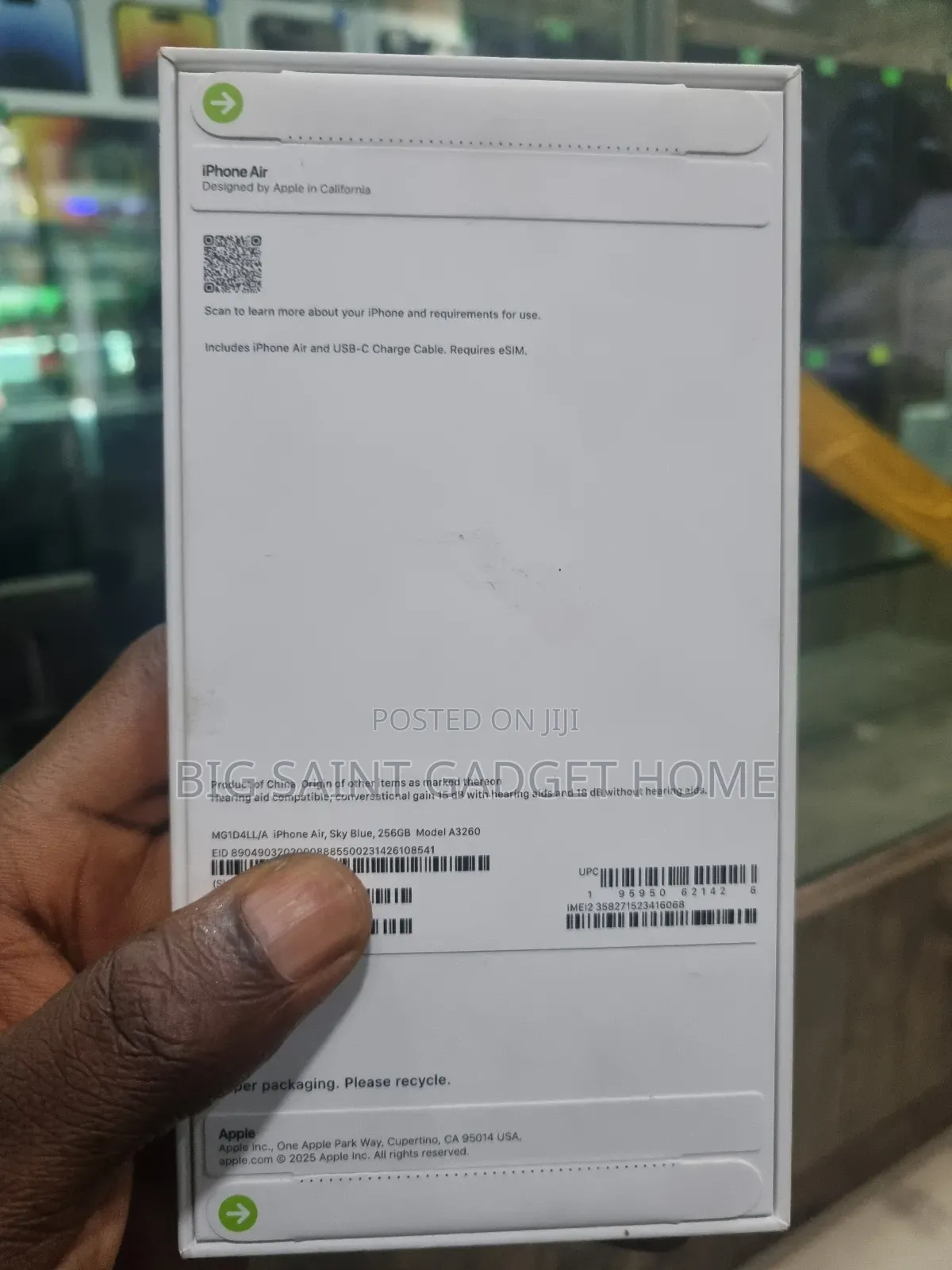 New Apple iPhone Air 256 GB Blue