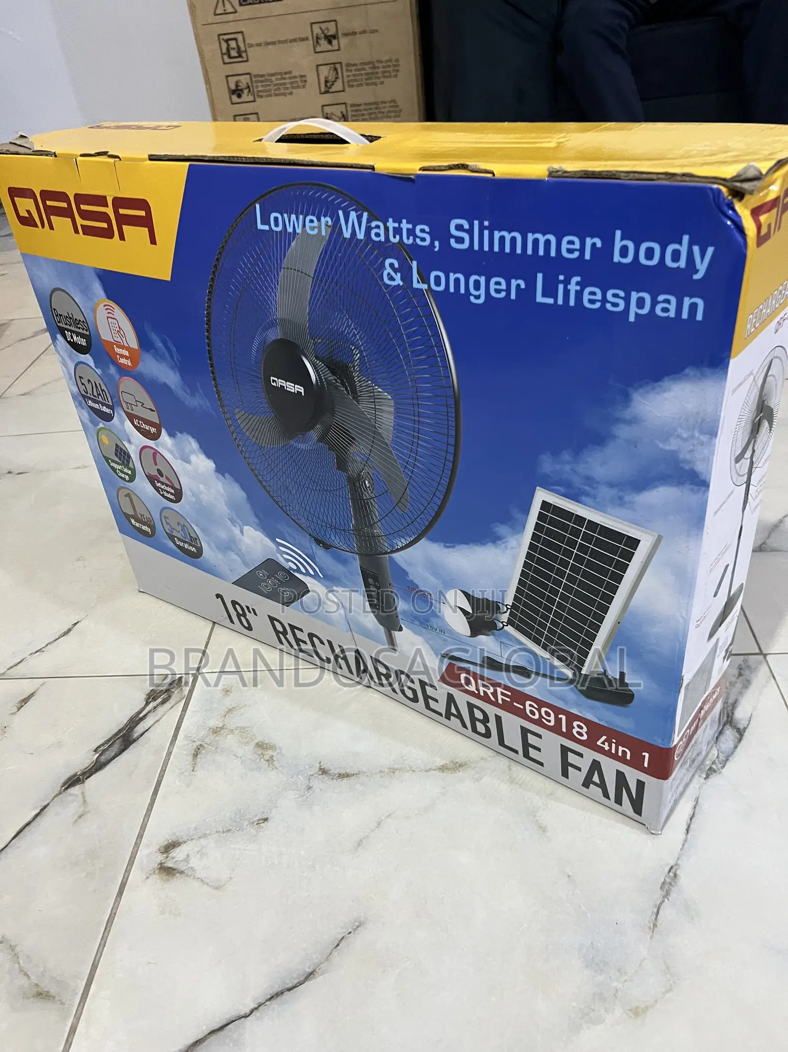 Qasa 18" Rechargeable Fan QRF-6918 – All Day Comfort