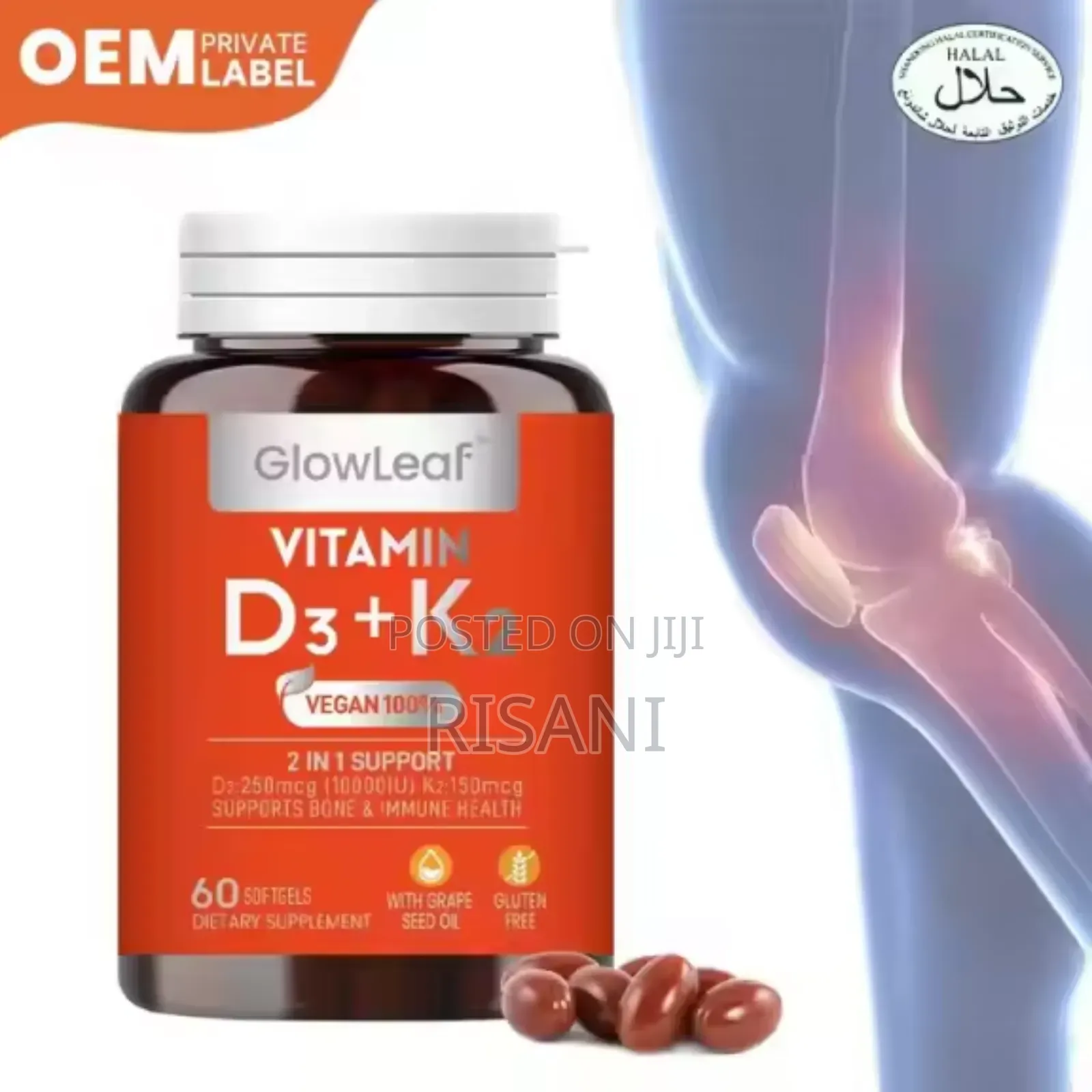 D3+ Bone Supplement by 60 Soft Gels