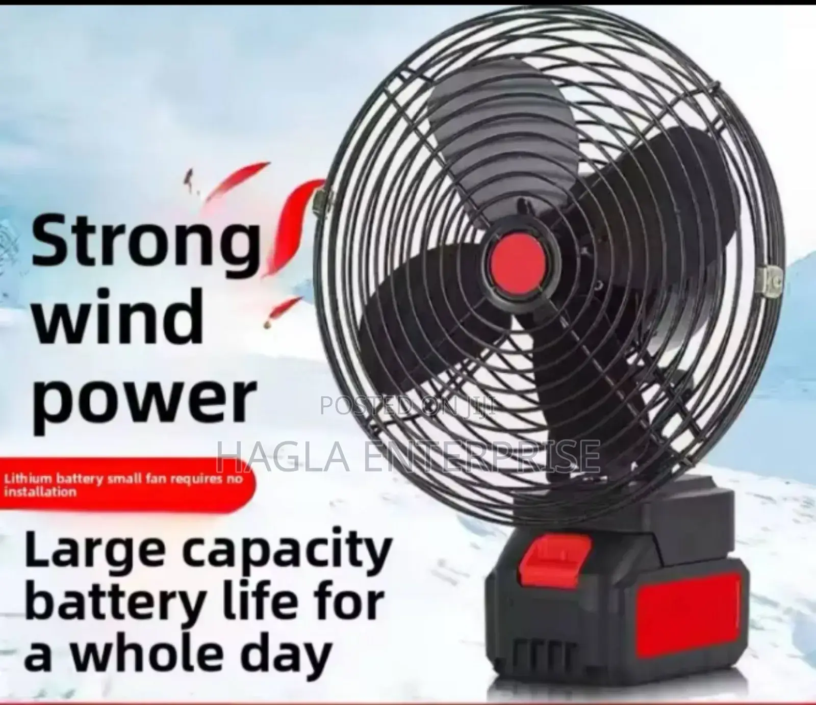 Small Lithium Rechargeable Fan With Double Battery