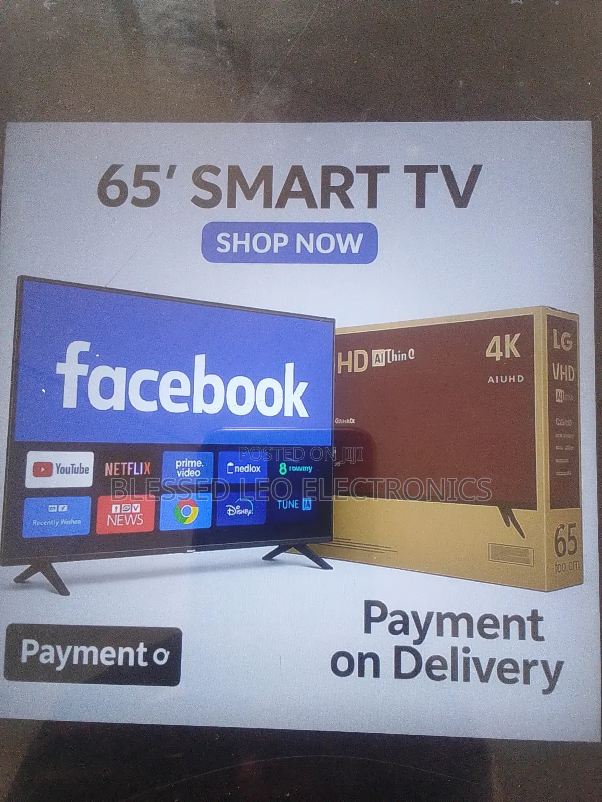 65 Inches With Great and Improved Gb Include Inbuild Airplay Enabled